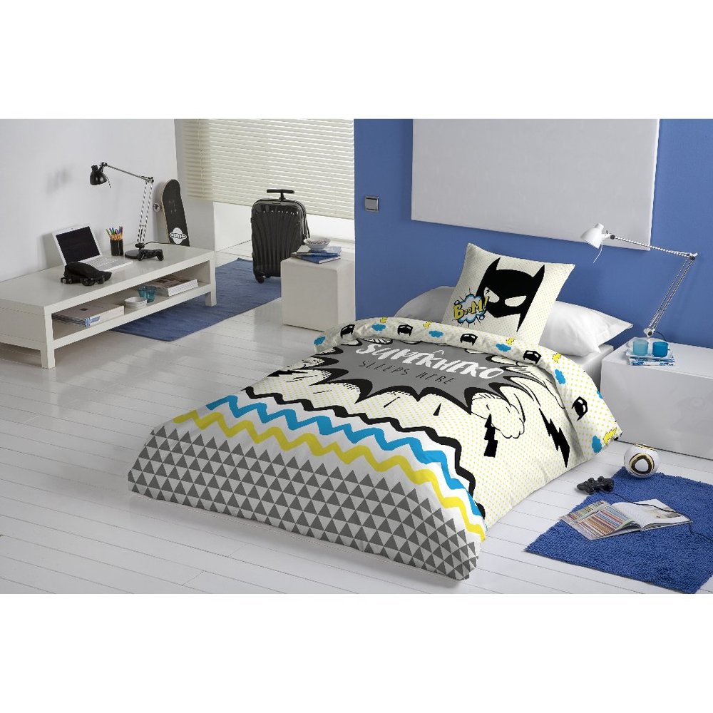 (Reversible) Bat Man Duvet Cover and Pillow Case